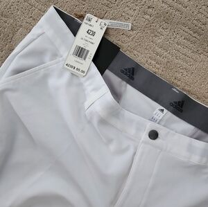 Adidas White and Gray Golf Trousers